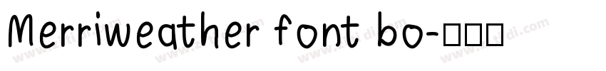 Merriweather font bo字体转换